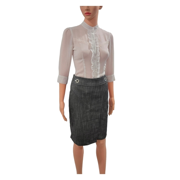 H&M Gray Pencil Skirt for Work - Picture 3 of 7